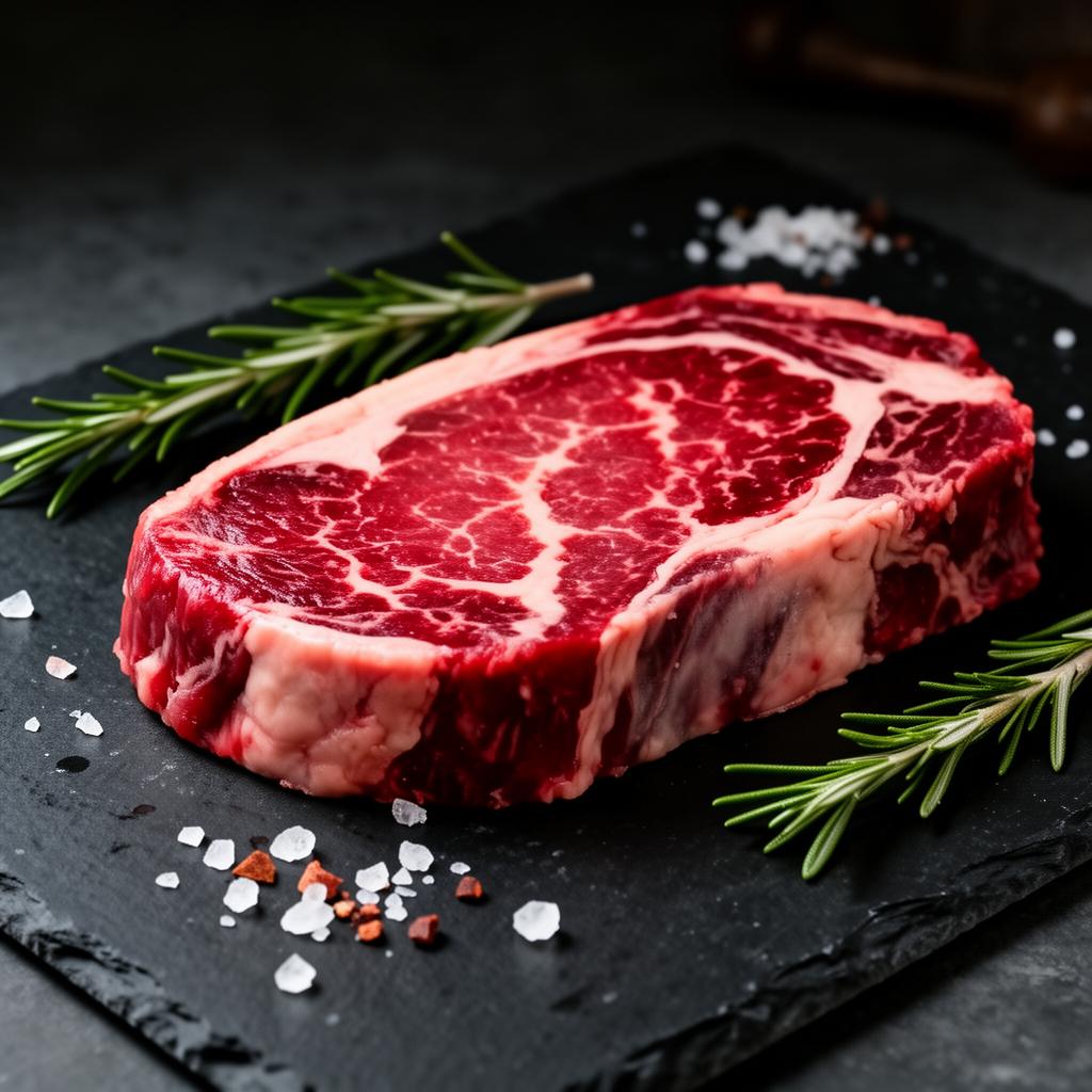 Hand-cut ribeye steak from Narrow Path Meats